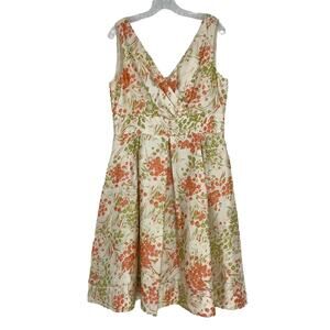 Talbots 100% Silk Dress Size 12 Floral Gardencore Fairy Cottagecore Old Money